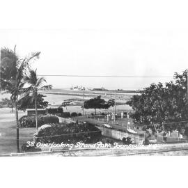 Overlooking Townsville Strand park, with bowling green and harbour, (No. 38 of the Murray Views post card series), ca 1930 