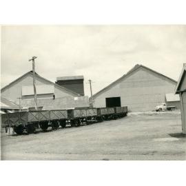 The Townsville factory of ACF and Shirley's Fertilizers Ltd. at Garbutt, showing the rail siding which joins the main Ingham line. 