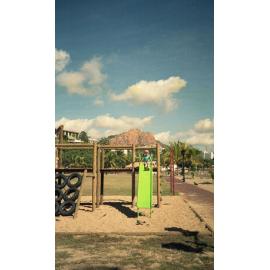 Slide and playground equipment on the Strand, Townsville, 1991