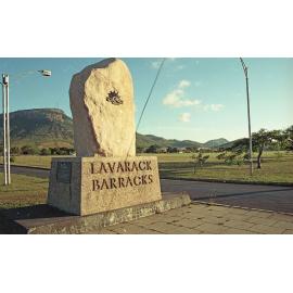 Monolith at the entrance to Lavarack Barracks, Townsville, 1991