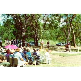 Rollingstone, guests during cenotaph dedication, April 1997