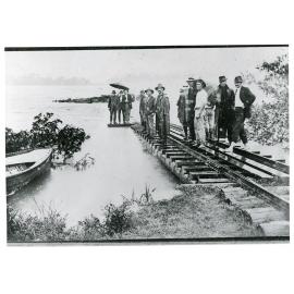 Flood damage to the Inkerman Railway Bridge, 1917