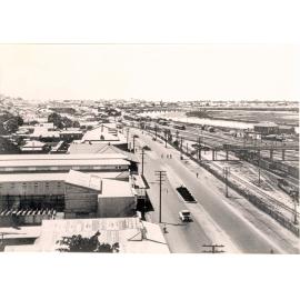 Flinders Street west, looking east from the Lion Brewery, c.1930 