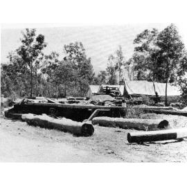 Road bridge being constructed across Rollingstone Creek, north of Townsville