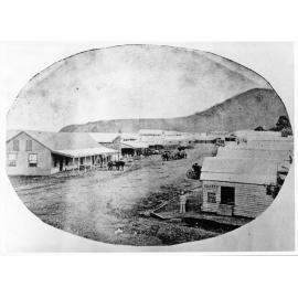 Flinders Street East from the corner of Wickham Street, 1875 
