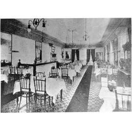 Interior of ladies dining hall, S. Macree's oyster saloon, Flinders Street, 1913 