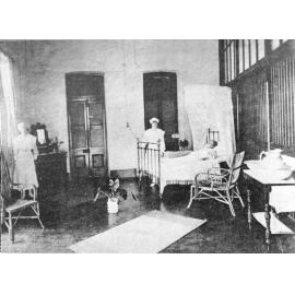 A private ward at the Townsville hospital, 1917 