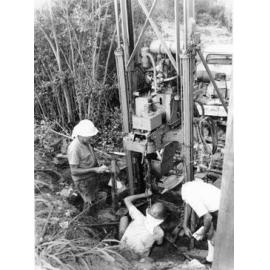 Test drilling at the Causeway, for new road construction, Townsville 