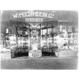 Exterior of W.H. Green Ltd., post office pharmacy, Flinders Street, Townsville, 1921 