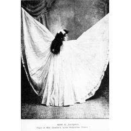 Miss. E. Jackson, pupil of Mrs Gowdie, in the Serpentine dance. 
