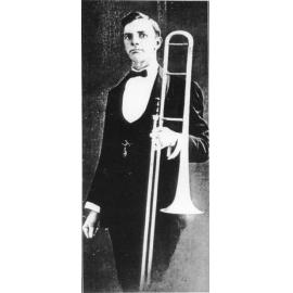Mr. W. J. Shepherd of the Townsville Band, Champion Base Trombone at the Toowoomba Band Carnival. 