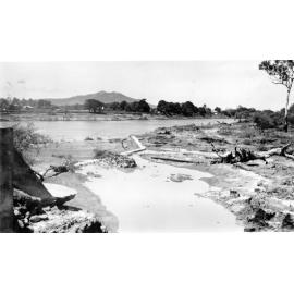 Damage to Aplin's weir, Townsville, January 1953
