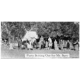 Party setting out for Mount Spec, 1941 
