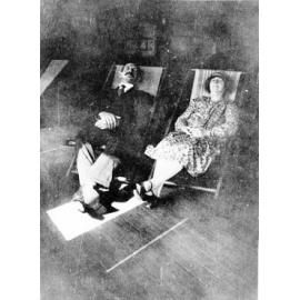 Maurice and Louise Cathcart on their verandah. 