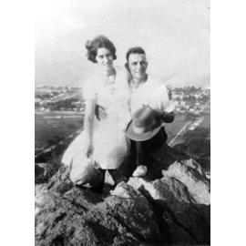 Norma and Jim Arrowsmith on Castle Hill, Townsville. 