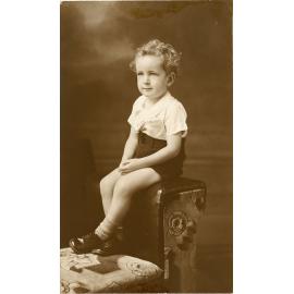Family photograph from the Quelch Forno collection : Studio portrait of Donald Howlett, 3rd June, 1934
