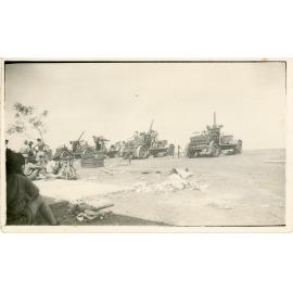 Family photograph from the Quelch Forno collection : Military vehicles with mounted guns