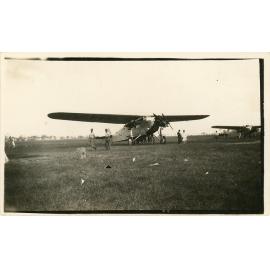 Family photograph from the Quelch Forno collection : Two aeroplanes on the ground