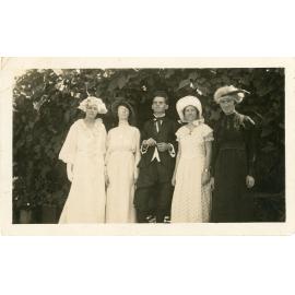 Family photograph from the Quelch Forno collection : Group in fancy dress
