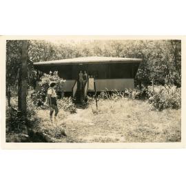 Family photograph from the Quelch Forno collection : House and occupants, Magnetic Island, Townsville