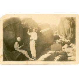 Family photograph from the Quelch Forno collection : Man and woman photographed on Magnetic Island