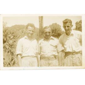 Family photograph from the Quelch Forno collection : Three men posing for a photograph