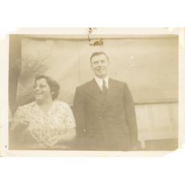 Family photograph from the Quelch Forno collection : Man and woman posing for photograph