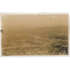 Flooding - South Townsville to Railway Estate, with Fletcher Street at lower centre with old brewery building (now Eagers) to the left of Fletcher Street. 1936