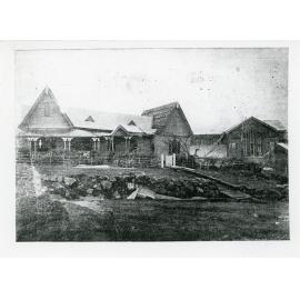Rectory and front of St. James Cathedral after Cyclone Leonta, Townsville, 1903