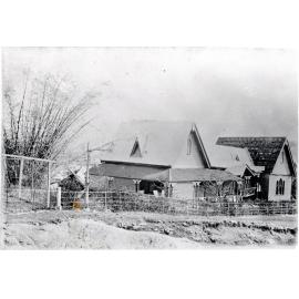 Damage to the sub-deanery in Cleveland Terrace above St. James Cathedral from Cyclone Leonta, Townsville, 1903