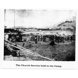 The church service held at the Townsville encampment, 24 June 1901