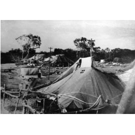 Cyclone damage to the Australian 2/14th A.G.H. (Australian General Hospital), Pallarenda Beach, Townsville, 28th March 1944