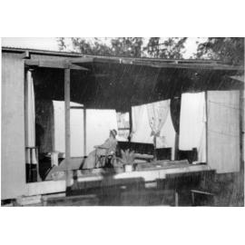 The camp theatre, Australian 2/14th A.G.H. (Australian General Hospital), Pallarenda Beach, Townsville, 1943