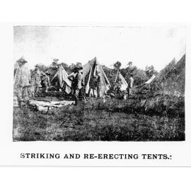 Striking and erecting tents at the Townsville encampment, 24 June, 1901