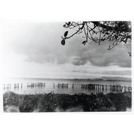 Cyclone damage, Seaview Baths, Townsville, 1940