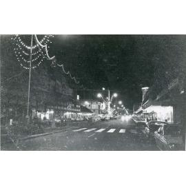 Christmas decorations in Flinders Street, Townsville, 1977