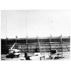 Construction of naval fuel oil tanks, Townsville, November 1942
