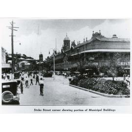 Stoke Street corner showing portion of Municipal buildings, Townsville, February 1930