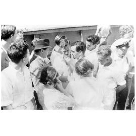 Survivors of the sinking of the [Rangitane] and other ships by German raiders on arrival in Townsville aboard [Nellore], 4th January 1941