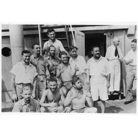 Survivors of the sinking of the [Rangitane] and other ships by German raiders on arrival in Townsville aboard [Nellore], 4th January 1941