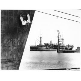 A transport carrying troops of the 24th Aust. Inf. Bde from new Guinea arrives in Townsville on 28 January 1944