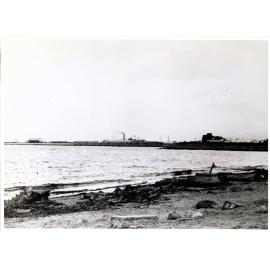 The remains of the sea wall on the Strand, after a cyclone on the 29th February 1940