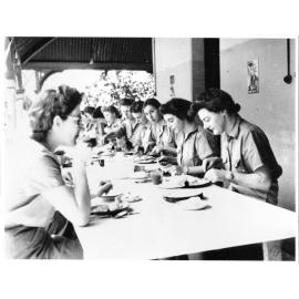 Meal time at St. Anne's W.A.A.F. barracks, Townsville