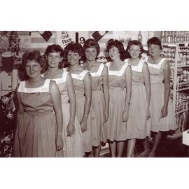 Some of the staff of Philip Leong's Hermit Park store, Townsville, 1950s