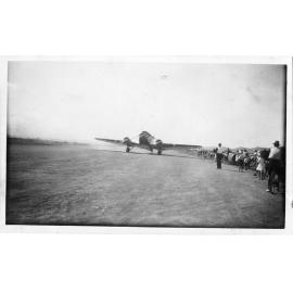First plane to land on the new aerodrome, Garbutt, Townsville, 1 February 1939