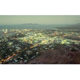 Townsville at night, view from Castle Hill to the Port. 1991
