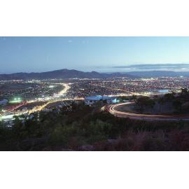 Townsville at night, view from the Panorama House to Mount Stuart, 1991