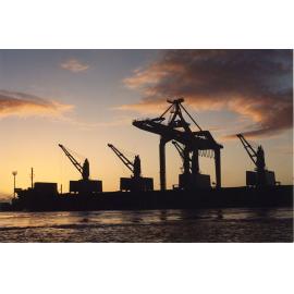 Cranes at the Townsville port, 1991