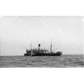 S.S. Bombala at Salamander Reef, near Townsville, 9th December, 1919 