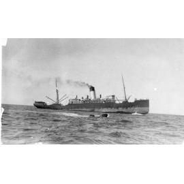 S.S. Bombala at Salamander Reef, near Townsville, 9 December 1919